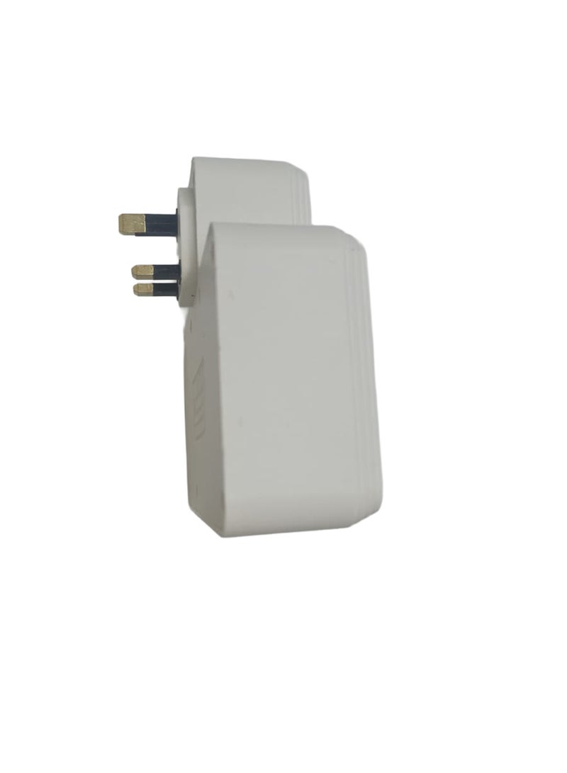 Lucky Hawk محول حائط مع 3 مقابس عالمية، 2 منفذ USB و 1 منفذ Type-C، تمديد متعدد للمقابس مع 3 مفاتيح فردية، مقبس طاقة ذكي 2000 واط، شحن سريع 2.1A للمنزل، المكتب والسفر أبيض - Image 5